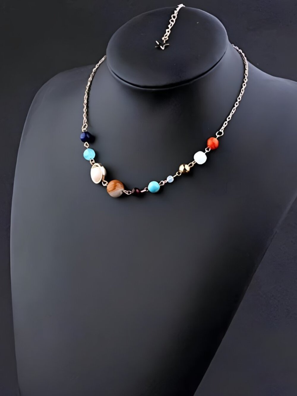 Solar System Space Aligned Planet Star Science Teacher Astronomy Necklace
